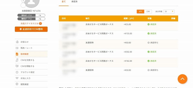 友達招待、お友だちサービス利用ボーナス